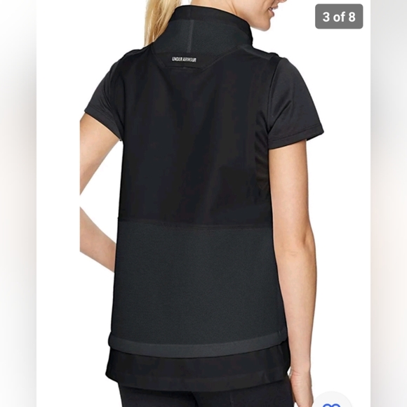 Under Armor New Media Woven Vest 1/4 Zip Kangaroo Pocket Mesh Woven Back Size XS - Picture 2 of 16